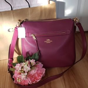 Burgundy Coach Mae Crossbody NWT🌺